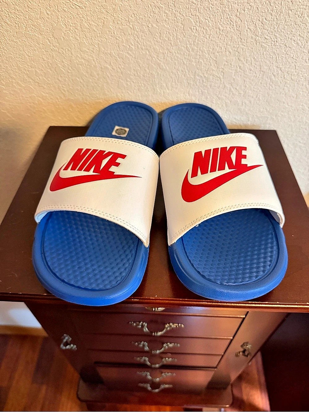 Nike Slides Blue & White US 12